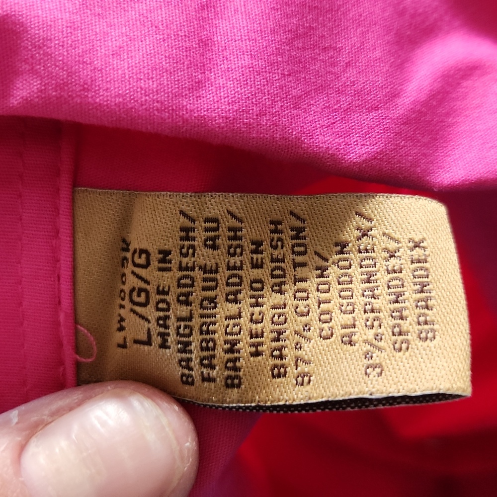 Bright Pink Wrangler Cowgirl Button-Up Shirt With Bling Rhinestones - Picture 5 of 5